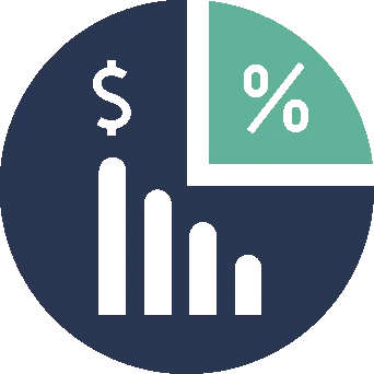 Chart Percentage Money Icon